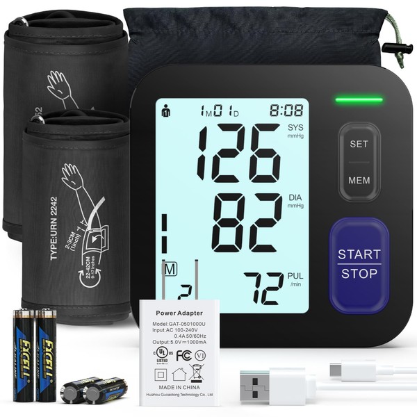 AQESO Blood Pressure Monitor Upper Arm with 2 Size Cuffs