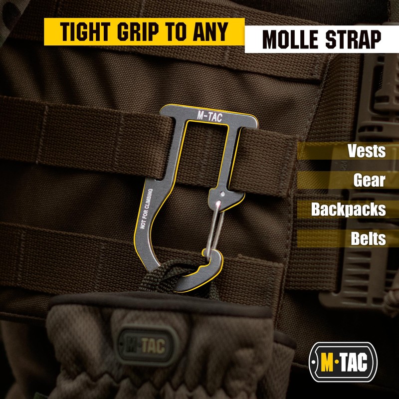 M-Tac Carabiner Clip Molle Compatible Snap Hook for Tactical Vest
