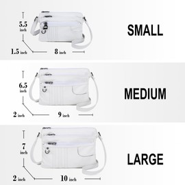 MINICAT Treble Pockets Small Crossbody Purse Cell Phone Purse Shoulder Bags for Women（Sapphire Blue Large