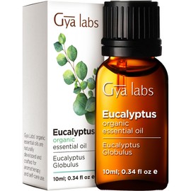 Gya Labs Organic Eucalyptus Essential Oil for Diffuser - Eucalyptus Oil Essential Oil - Eucalyptus Essential Oil Organic for Skin Humidifier & Hair - (0.34 fl oz)