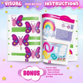 Beginner Sewing Kit for Kids, My First Sewing Kit for Kids Ages 8-12, Gift for Girls, Arts Kid Crafts Kits, Learn to Sew Children's Sewing Kit for Beginners Felt Unicorn Animal Dolls, Instructions
