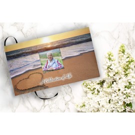 Endless Summer Photo Funeral Guest Book for Memorial Service and Celebration of Life Guest Book for Memorial Service - Beautiful & Vibrant Sign in Book for Funeral