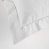 Douceur d'interieur Pillow CASE Flat Flounce 63/63 UNI Blanche +Bourdon
