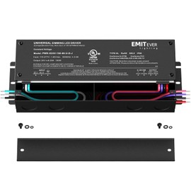 EMITEVER Dimmable Led Driver, 150W AC 110V-277V to DC 24V Transformer, 5-in-1 Dimming: ELV/MLV/TRIAC / 0-10V / 1-10V / 10V PWM/Potentiometer, Waterproof IP67 and UL Listed