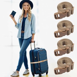 XTACER 1 Inch Molle Backpack Accessory Strap Luggage Straps Cover Strap Sleeping Bag Strap with Buckle (TAN, 40)