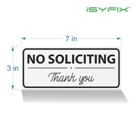 iSYFIX - Pegatinas de carteles para casa, hogar y negocios, paquete de 4 unidades de 7 x 3 pulgadas, vinilo autoadhesivo de alta calidad, laminado para la máxima resistencia a los rayos UV, la