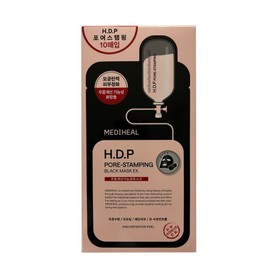Mediheal HDP Pore Stamping Black Mask EX 25ml, Pack of 20, 1 / 메디힐 HDP 포어스탬핑 블랙 마스크 이엑스 25ml, 20개입, 1개
