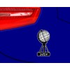Samunshi® Nordkap Sticker Year 2025 Black 10 cm for Car,