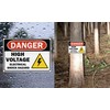 Berpahome - Danger High Voltage Sign (2 Pack) Electrical Shock