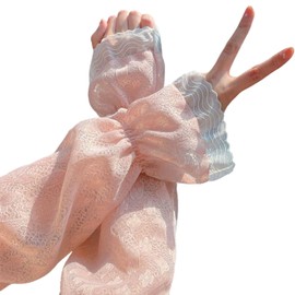 Laise Women's Lace Arm Cover, Flare, UV Protection, Cooling, UV Protection, Arm Cover, Sun Protection, Cute, Summer, Fashionable, Soft, Breathable, Cold Protection