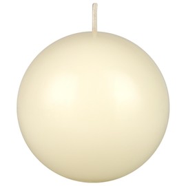 Mega Candles 1 pc Unscented Ivory Ball Round Candles, Hand Poured Premium Wax Candle 3 Inch x 3 Inch, Home Décor, Wedding Receptions, Occasions, Events, Festivities, Meditations, Relaxation