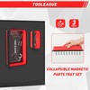 TOOLEAGUE 3Pcs Collapsible Magnetic Parts Tray Set with 15Lb Magnetic