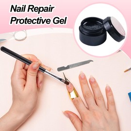 Nail Repair Kit | Professional Gel Nail Repair Manicure Tools | Manicure Set Strengthening Solution, Home Quick Fix Solution, Easy to Apply