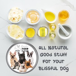 The Blissful Dog French Bulldog Nose Butter, Versatile Dog Nose Balm for Dry Nose, Handcrafted Nose Moisturizer, Easy-to-Apply Dog Essentials, Unscented, 2 oz.
