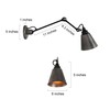 GEPOW Wall Sconces Set of Two, Black Wall Lights Plug
