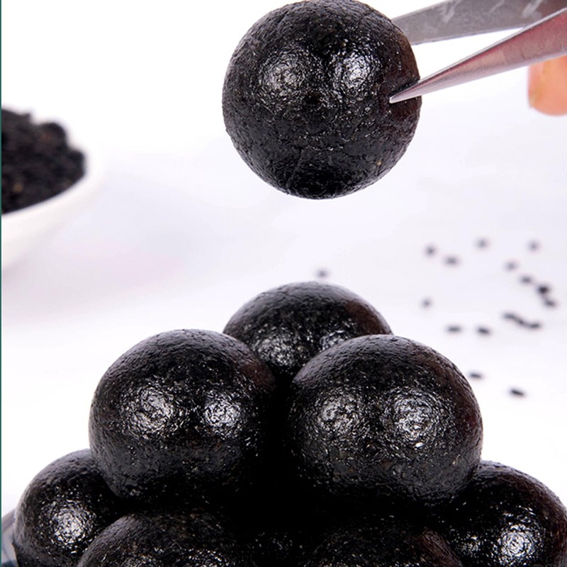 XCVFDVOR Black Sesame Balls (黑芝麻丸) – 12 Individually Wrapped Snacks,