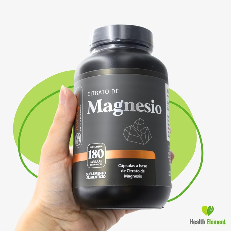 Citrato De Magnesio Puro | 180 Cápsulas | Ideal Para