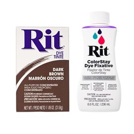 All Purpose Concentrated Rit Dye Powder Multi-Packs for Clothing, Décor, and Crafts – Dark Brown with ColorStay Fixative