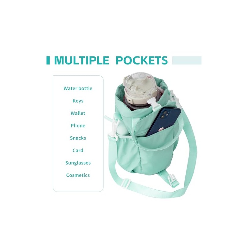 BAVELOE Water Bottle Carrier with Strap and Phone Pocket