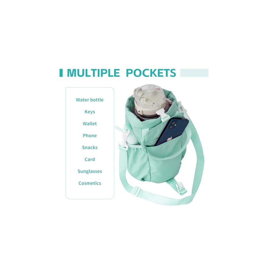 BAVELOE Water Bottle Carrier with Strap and Phone Pocket