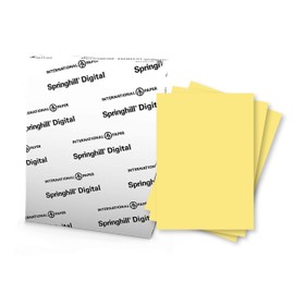 Springhill 8.5” x 11” Buff Yellow Colored Cardstock Paper, 90lb, 163gsm, 250 Sheets (1 Ream) – Premium Lightweight Cardstock, Smooth Finish Printer Paper for Cards, Flyers, Scrapbooking – 055100R