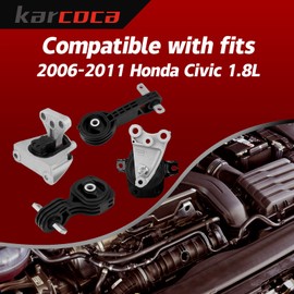 4PCS Engine Motor Transmission Mount Compatible with Fits for 2006-2011 Honda Civic 1.8L Auto Transmission Motor Mount Replace A4530 A4534 A4543 A4546