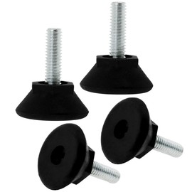 uxcell M6 x 17 x 24 Screw on Leveling Feet Adjustable Leveler Floor Protector for Machine Furniture Table Desk Leg 4 Pack
