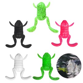 TUYOBG Realistische Topwater Frosch Angelköder 5 Stück - Weicher Kunstköder für Bassangeln, Barsch & Raubfische - Speziell Geeignet für Chatterbait & Jerkbait, Angelzubehör für See Fluss Sumpf