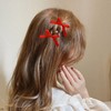 1 Red Ribbon Headband And 4 Bow Clips, Sweet Shape,