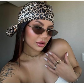 Retro Irregular Metal Sunglasses for Women Men, 2025 Trendy Vintage 90s Chic Small Narrow Gold Frame Sun Glasses