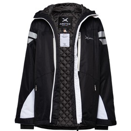 Arctix Kids' Insulated Quilted Lining with Reflective Print Cold Weather Peak Performance Jacket, Black, 5T