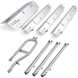 Criditpid Grill Replacement Parts for Dyna-Glo DGH450CRP, Stainless Steel Heat Shield, Burner Tubes for Dyna-Glo 4 Burner Grill, 4 Pack.