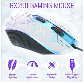 d1stopshopla Gaming Keyboard Mouse Headset Combo,USB Wired Crack Backlit Keyboard - White