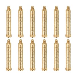 PATIKIL 100 Grain Archery Arrow Insert 0.244 Inch, 12 Pack Brass Arrow Weight Bolt for Field Points Shaft