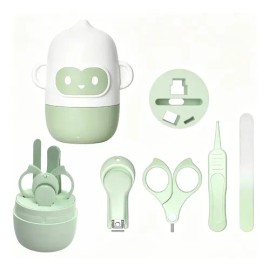 Set De Manicure Para Bebé 5 Piezas Con Estuche De Muñeco