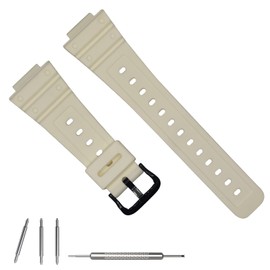 Hijiawee Replacement Band for Casio G-Shock GA-110/120/300/700 GD-100/120/350 DW-5600/5900/6900 GW-M5610 Watch Bracelet Silicone Strap for Gshock (White)