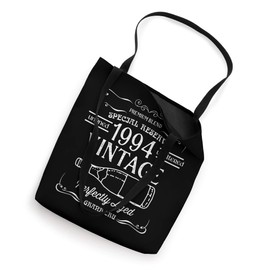 1994 Vintage Wine Label Birth Year Perfectly Aged Tote Bag