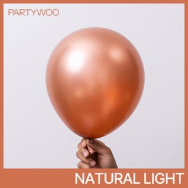 PartyWoo Rose Gold Balloons 140 pcs Different Sizes of 18 12 10 5 Inch Gold Balloon Arch Kit Garland for Birthday Graduation Bachelorette Bridal Shower Wedding Party Decorations Rose Gold-G107