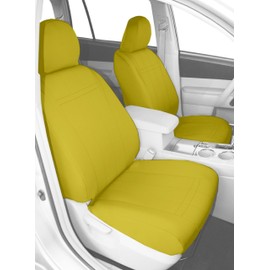 CalTrend Front Buckets Seats, NeoSupreme Seat Covers for 2007-2012 Nissan Altima Yellow Yellow Insert and Trim