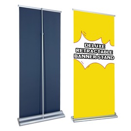 JUST 4 SIGNS NEW DELUXE Retractable Banner Stand with Widened Base and Padded Portable Oxford Bag (24" x 68 ～ 80"（WxH）)