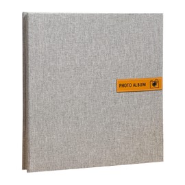 Álbum de fotos grande de 60 páginas, autoadhesivo, 4 × 6, 5 × 7, 8 × 10 pulgadas, álbum de recortes de bricolaje, álbum magnético para boda familiar, regalos de Navidad con bolígrafo de metal, gris