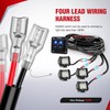 Nilight 16AWG LED Light Bar Wiring Harness Kit 12V On/Off