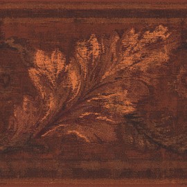 CONCORD WALLCOVERINGS ™ Wallpaper Border Damask Pattern Floral Ornaments for Cottage Bedroom Living Room, Brown, 15 ft by 7 in HG9163B