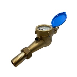 DAE MJ-100 1" NSF61 Non Lead Potable Water Meter, No Pulse Output, Couplings, Gallons