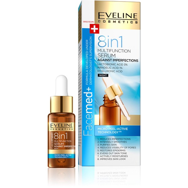 EVELINE FACEMED+ Multifunctional Serum 8 in 1 Against Skin Flawless 18 ml