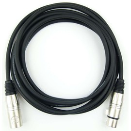 Adam Hall Cables K3MMF0300 Microphone Cable XLR Female to XLR Male DMX Audio Cable 3-Pin (3.0 m, Black, 10) Pack of 10
