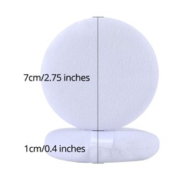 Senkary 8 Pack Cotton Makeup Powder Puffs 2.75 Inch for Compacts, Loose Powder, Face Powder, White