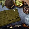 2 Pack Kitchen Towel Cotton Terry Tea Towels Brown/White Monocheck
