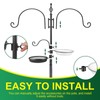 MorningRo Adjustable Shepherd Hook Stand, 34"- 55" Black Iron Shepherd