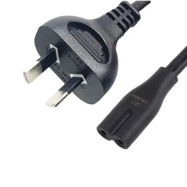 Universal Power Cord – Australian 2-Pin IEC-C7 (Figure 8) – 7.5A 250V, SAA Certified